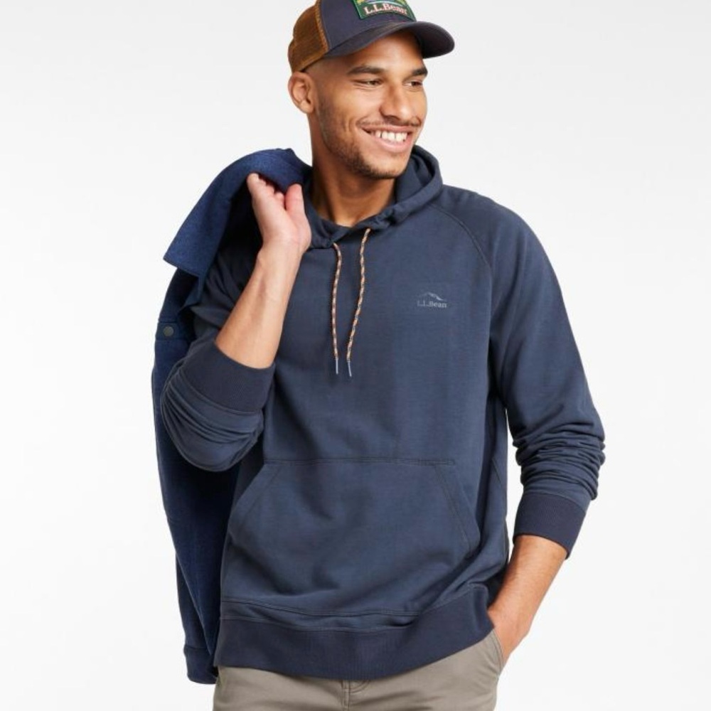 LL Bean Men’s Comfort Camp Hoodie Navy Medium
